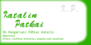 katalin patkai business card